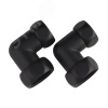 Комплект соединений для полотенцесушителя угловой гайка/гайка 3/4'х3/4' черный матовый