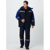 Костюм зимний Фаворит-Мега (ткань Протек,240) полукомбинезон, темно-синий, черный, васильковый, 64-6
