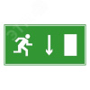 Эвакуационный знак ЭП08 Выход (правосторонний)    140x280 мм