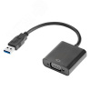 Конвертер-переходник USB 3.0 AM на VGA 15F, черный