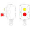 Взрывонепроницаемый пост управления из алюминия LCSD-02-B-MC-L1Y(220)x1-P6E(11)x1-PCMB-KAEPM3MHK-20