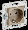 SKANDY Розетка с заземлением с защитными шторками 16А б/к SK-R06Sh шампань IEK