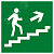 Знак эвакуационный E 15 ''Направление к эвакуационному выходу по лестнице вверх'' 200х200 мм, пленка