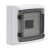 Щиток настенный с дверцей 8 мод.,IP65, серый, с клеммным блоком 63А Щиток настенный с дверцей 8 мод.,IP65, серый, с клеммным блоком 63А