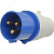 Вилка переносная AM-013 16A 220V/250V 2P+E IP44
