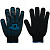 Перчатки вязаные упрочненные (5 нитей) черные х/б с ПВХ