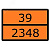 Знак для маркировки опасных грузов ''Номер ООН 39/2348'' ГОСТ Р 52290-2004 300х400 мм, пленка самокл