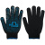 Перчатки вязаные черные х/б с ПВХ, 4 нити, 10 класс вязки