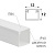 Кабель-канал 12х12 мм белый , REXANT