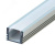 Профиль накладной алюминиевый 2м матовый экран 2 заглушки 4 крепежа для светодиодных лент
