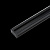 Шинопровод черный (пластик) 1м PTR P 1M-BL с токоподводом и заглушкой
