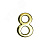 Цифра дверная на двусторонней клеевой основе. АЛЛЮР 8 золото