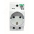 Розетка модульная на DIN-рейку 2P+PEN 16A РМ-102 220В D | 18012DEK | DEKraft