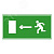 Эвакуационный знак ЭП03 Налево'' 140x280 мм