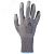 Серые защитные перчатки, полиэфир, полиурет. покр., размер L (12пар)