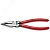 Плоскогубцы комбинированные остроконечные с удлиненными губками, 185 мм, обливные ручки, SB