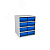 Кассета К-01/1 (8 ящиков Б 400х185х100 мм синие)