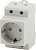 Розетка на DIN-рейку PRO MRD10-16-E 16А с заземлением