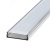 Профиль накладной алюминиевый 2м с матовым экраном 2 заглушки 4 крепежа для светодиодных лент
