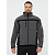 Куртка демисезонная LULEA2 из материала Softshell, серо-чёрная, размер L