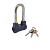 Замок навесной с длинной дужкой, АЛЛЮР ВС2-4-01KA античное серебро
