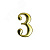 Цифра дверная на двусторонней клеевой основе. АЛЛЮР 3 золото