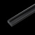 Шинопровод черный (пластик) 2м PTR P 2M-BL с токоподводом и заглушкой