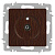 Розетка Intro Accent 6-301-10 TV одиночная, IP20, СУ, венге