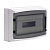 Щиток настенный с дверцей 18 мод.,IP65, серый, с клеммным блоком 63А