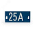 Табличка номинального тока 25 A 145x60 мм