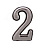 Цифра дверная на двусторонней клеевой основе. АЛЛЮР пластик 2 хром
