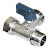 Кран шаровой трехпроходной ВНН 1/2x3/4x1/2