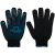 Перчатки вязаные упрочненные (5 нитей) черные х/б с ПВХ