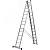 Лестница трехсекционная, алюминиевая, со стабилизатором, 14 ступеней