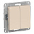 AtlasDesign Бежевый Переключатель 2-клавишный сх.6, 10АХ, механизм | ATN000265 | SE
