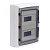 Щиток настенный с дверцей 24 мод.,IP65, серый, с клеммным блоком 63А