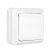 Олимп Выключатель одноклавишный белый наружный