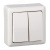 Хит Белый О/У без изолирующей пластины Выключатель 2-клавишный 6А, 250В | VA56-232-B | SE