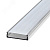 Профиль накладной алюминиевый 2м с матовым экраном 2 заглушки 4 крепежа для светодиодных лент