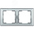Рамка 2 местная горизонтальная BOLERO серебряный